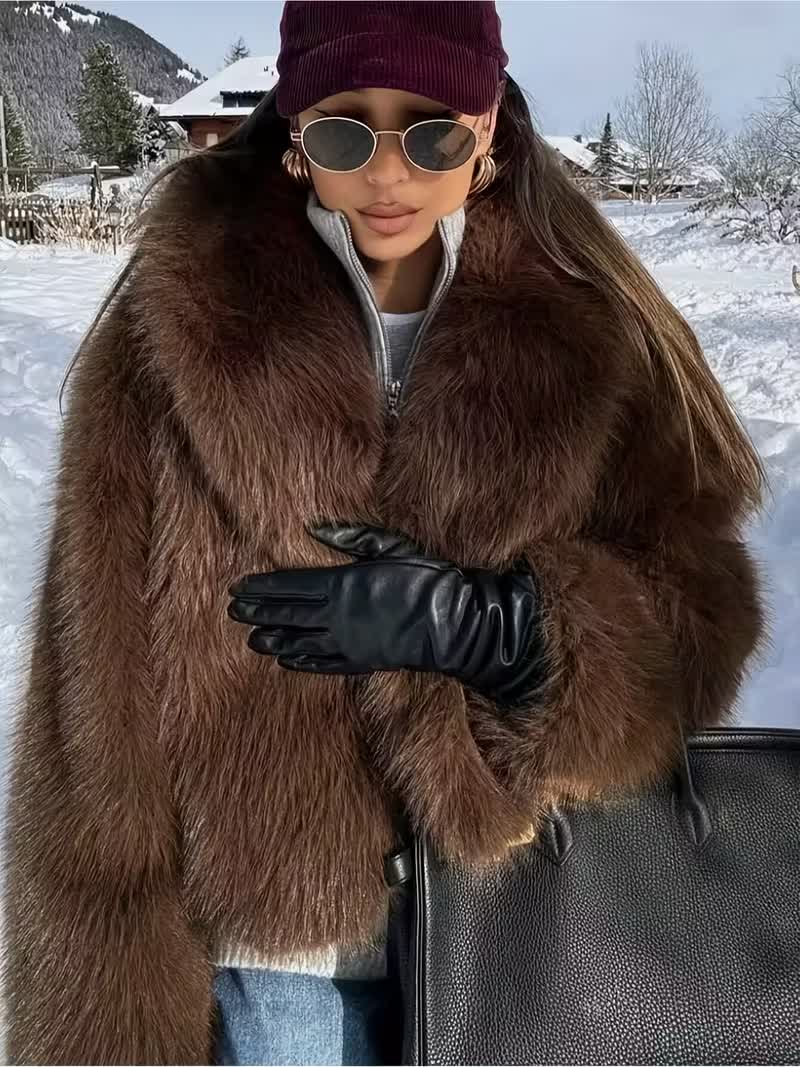 VESTE FAUSSE FOURRURE COURTE
